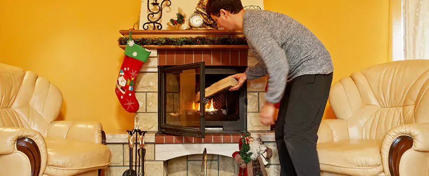 Rusted Metal Fireplace Restoration in Rosemont, California