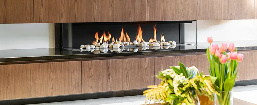 Double-height Fireplace Design Refurbishment in Rosemont, California